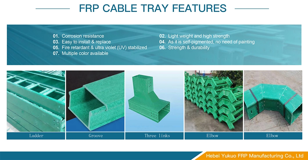 High Quality Solvent Resistant FRP Cable Ladder Tray