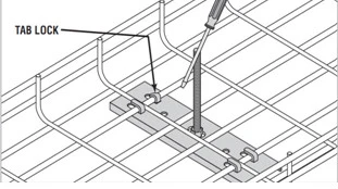 Galvanized Steel Wire Mesh Cable Tray Perforated Ladder Type Cable Tray