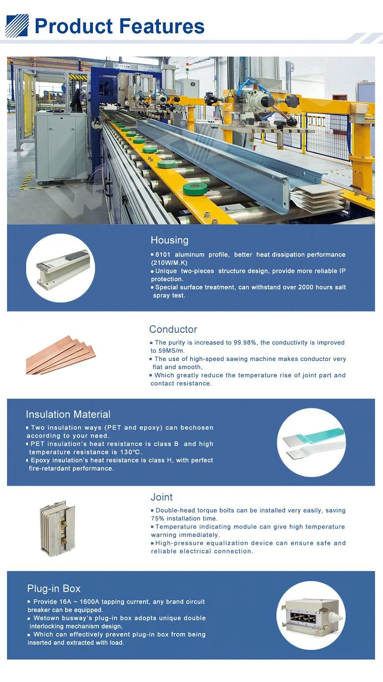 Data Center Busbar Trunking System/ Bus Duct 50Hz/60Hz IEC61439 IP32