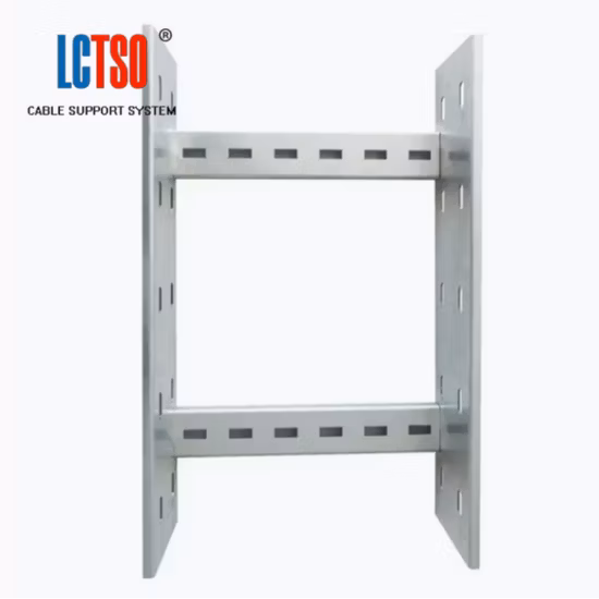 Treillis métallique en acier de type échelle perforée DIP à chaud / chemin de câbles de goulotte pré-galvanisé